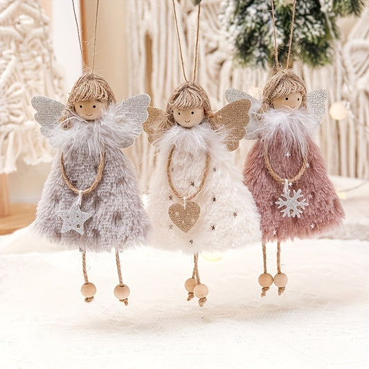 Set of 3 Christmas Angel Doll Ornaments