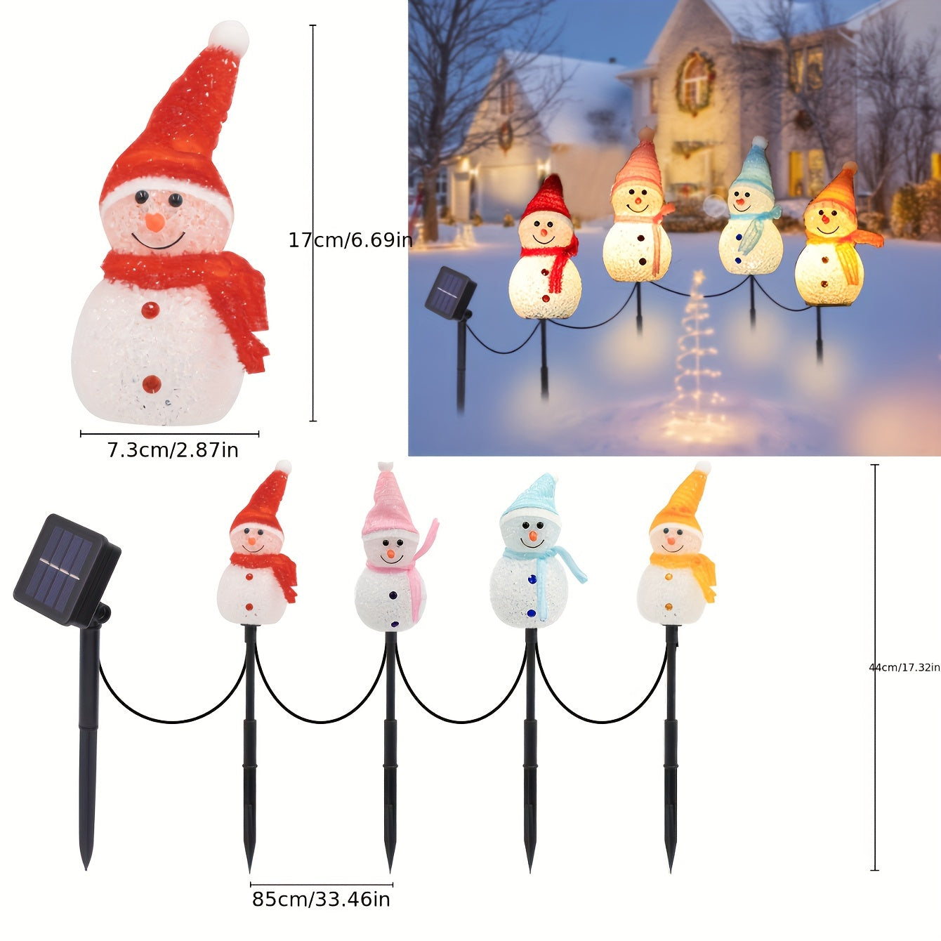 4-in-1 Solar Snowman