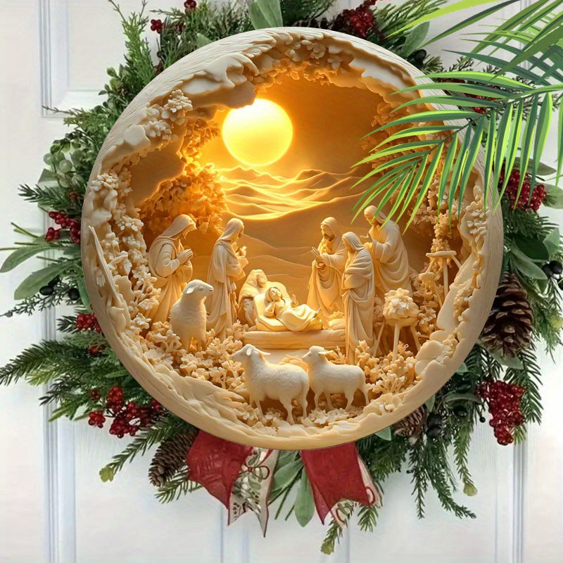 Wooden "Nativity Scene" Ornament