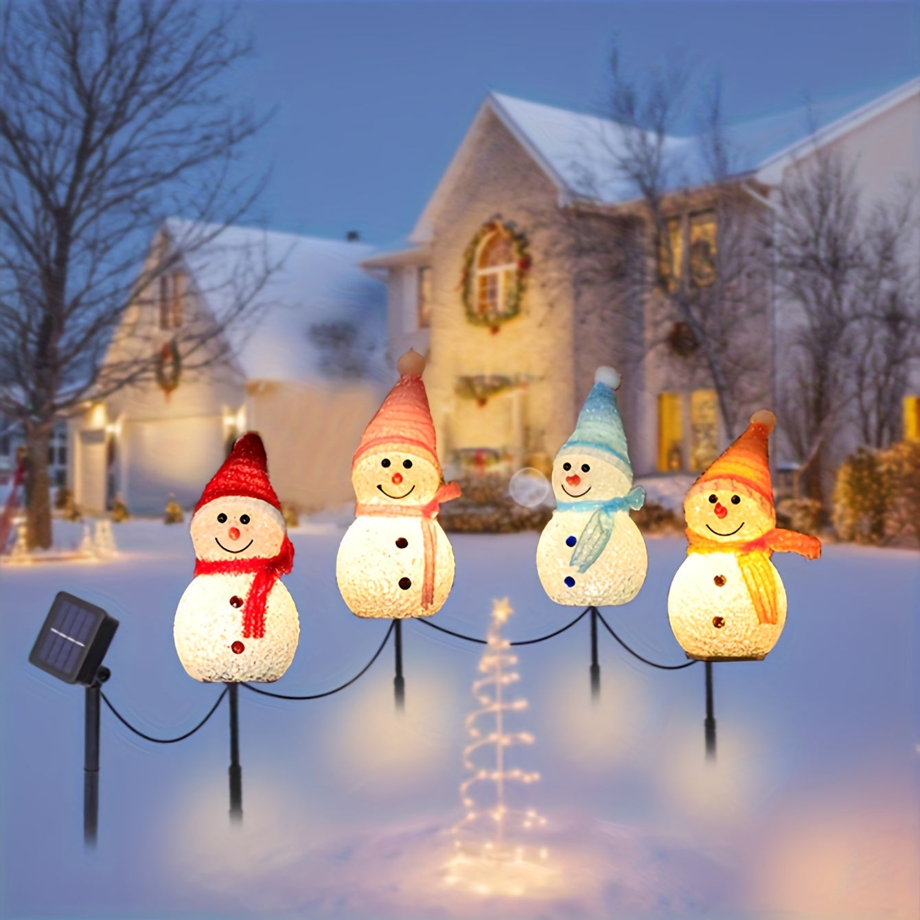 4-in-1 Solar Snowman